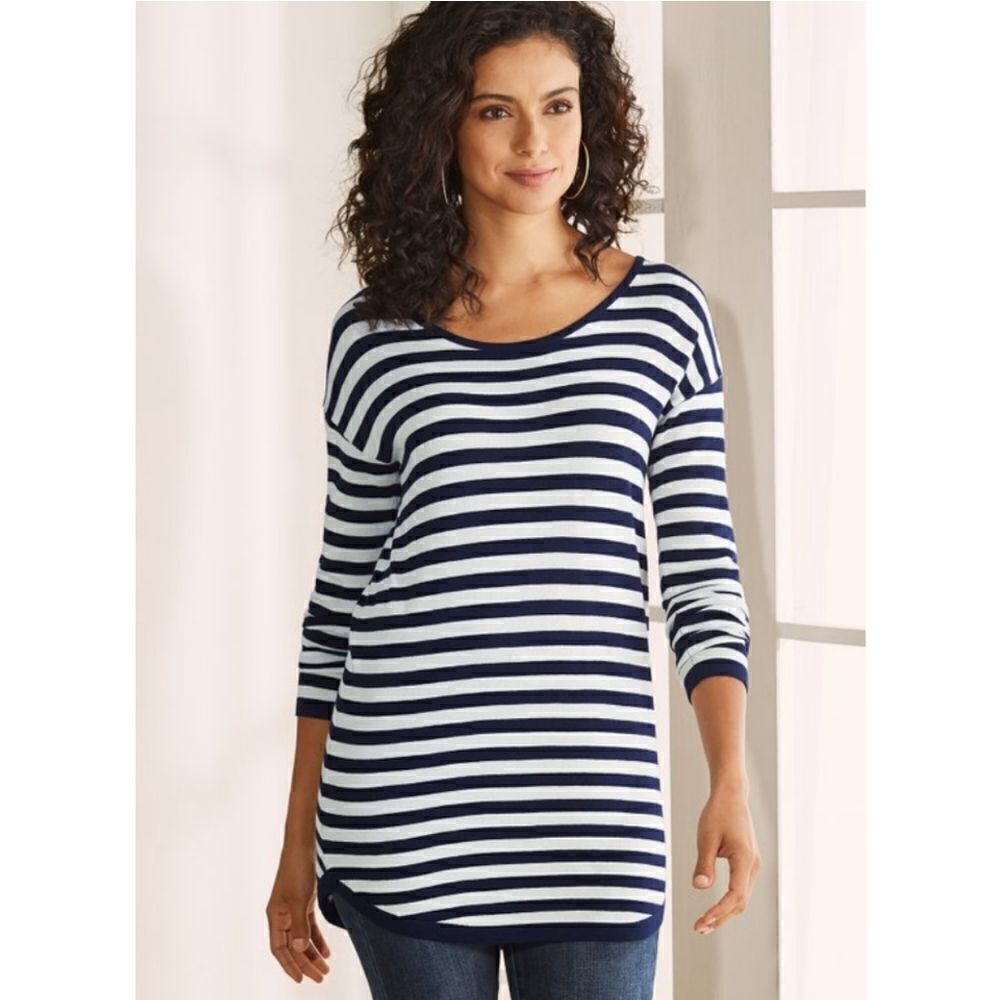 Soft surroundings Margulies Striped Sweater